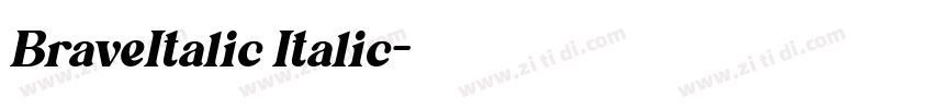 BraveItalic Italic字体转换